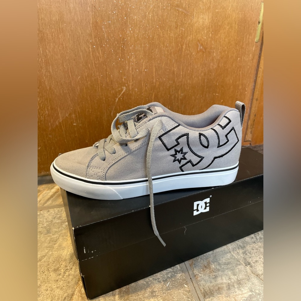 DC Shoes Court Vulc in Wild Dove and White